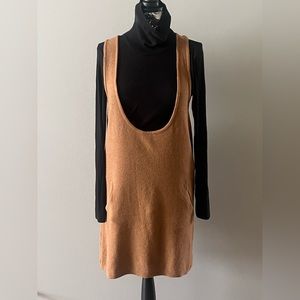 Brown Knit Vest Minidress